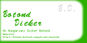 botond dicker business card